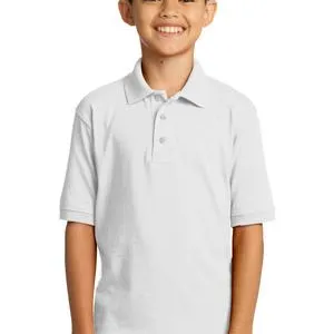 Boys CCA Polo (White) with CCA Logo