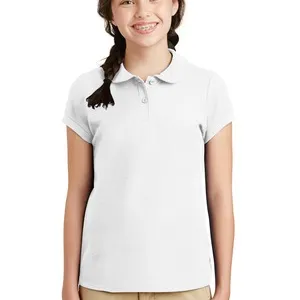 Girls CCA Polo (White) with CCA Logo
